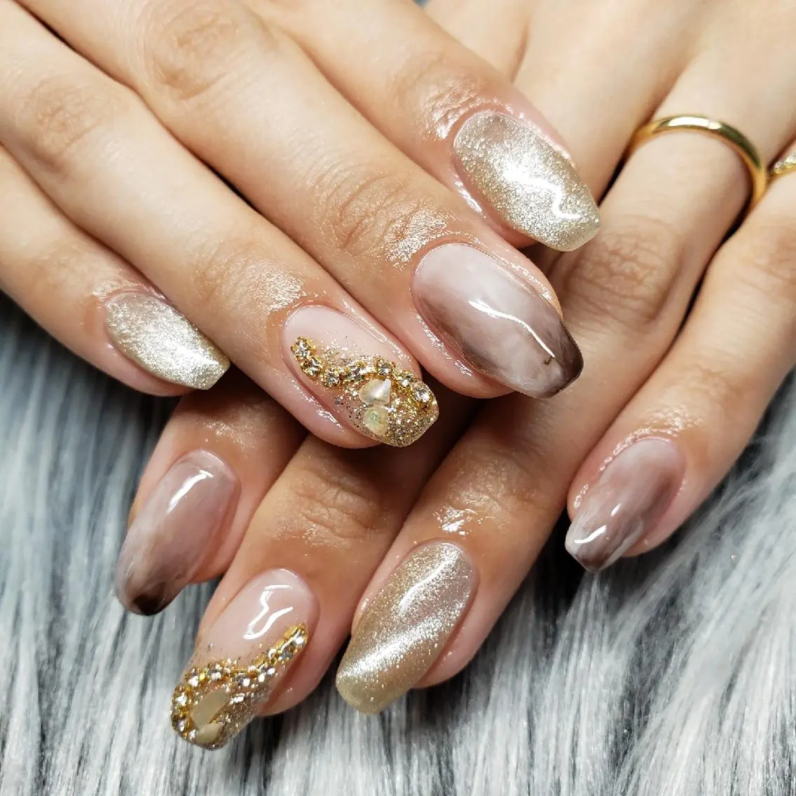 ネイル マグネットネイル ニュアンスネイル Nail salon Coco【溝の口駅】のネイルデザイン