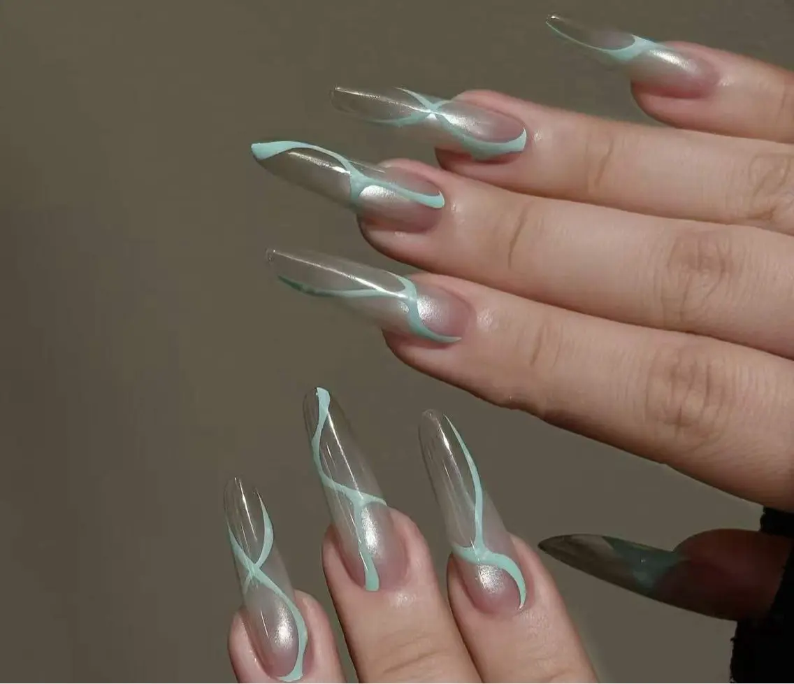 ネイル オーロラネイル フラワーネイル フットネイル フレンチネイル ジェルネイル ハンドネイル BabyYouMi nailのネイルデザイン