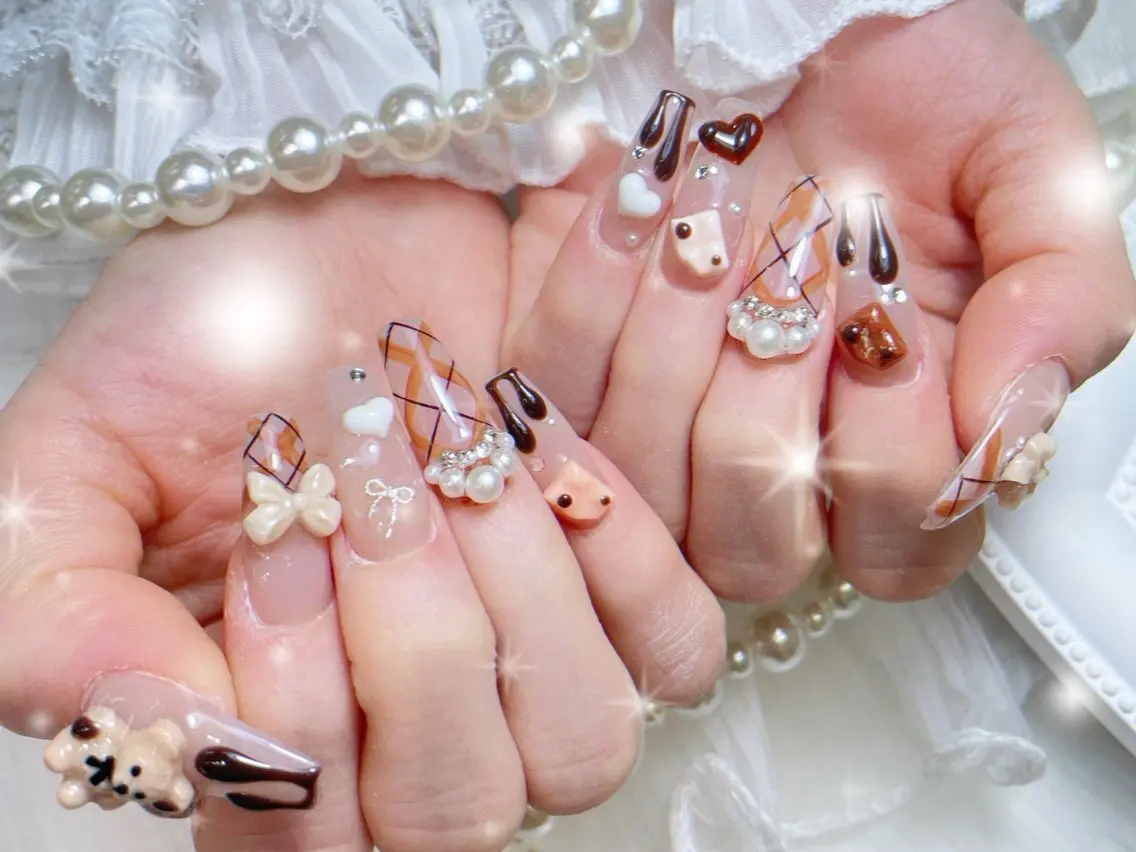 ネイル ジェルネイル ロングネイル スカルプネイル ネイルチップ 💅ネイル✨ プリンセスのネイルデザイン