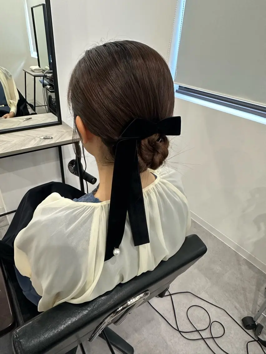 ヘアアレンジ 🌈髪質改善🌈 過去の1艶サラ体験✨のヘアスタイル