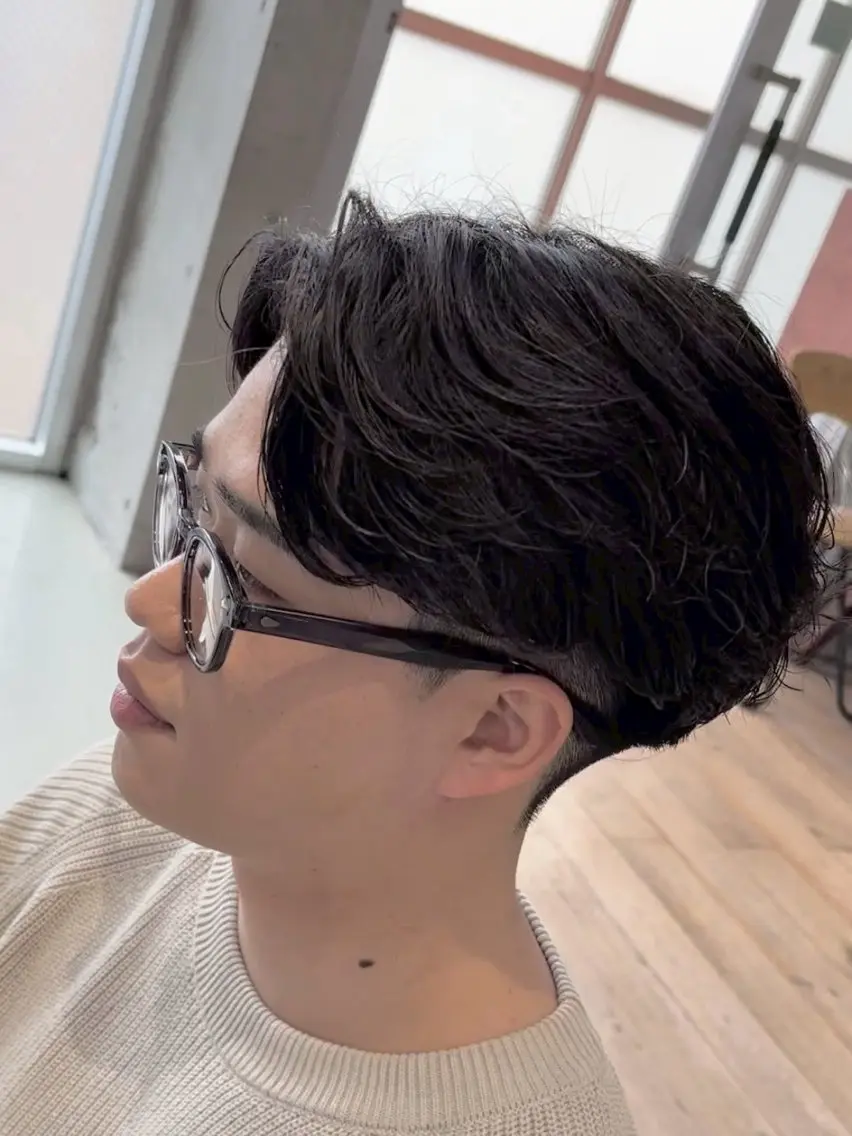 ショート パーマ メンズ カット パーマ fifthパーマ特化 ユウリのヘアスタイル