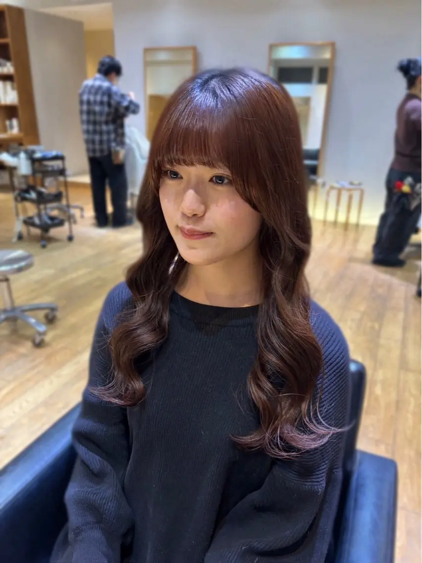 ロング 韓国風ヘア カット パーマ レイヤー/縮毛矯正 🪄chihiroのヘアスタイル