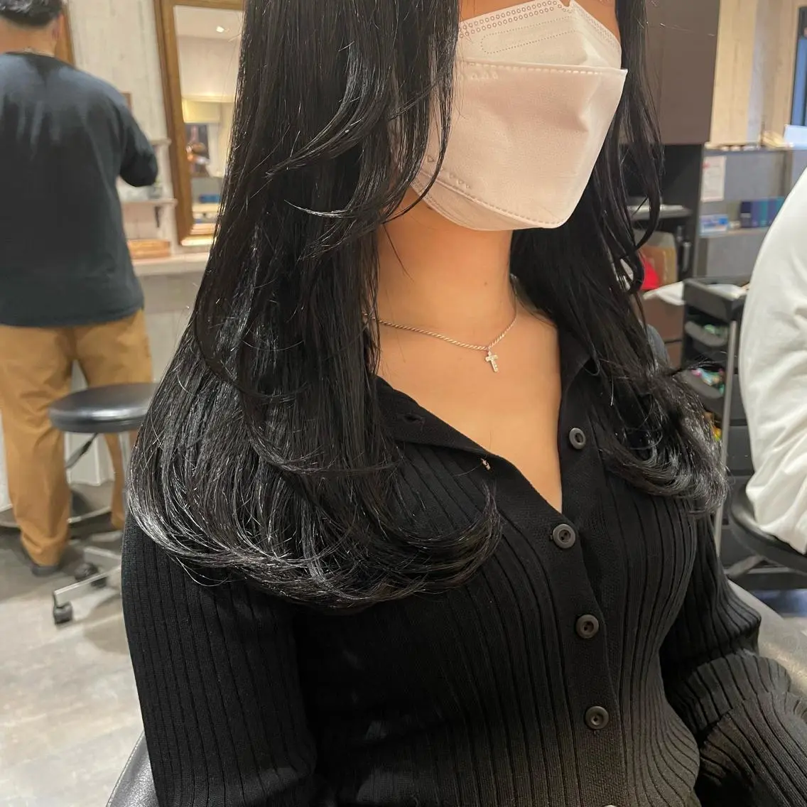 ロング カラー 韓国風ヘア レイヤーカット ヘアカラー トリートメント Wataru 髪質改善カラー💎のヘアスタイル