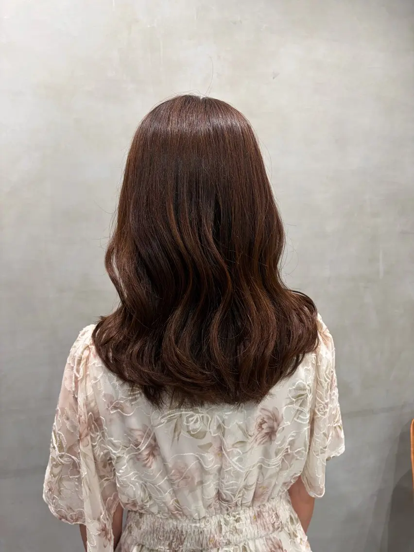 ミディアム カラー ブラウンカラー ヘアカラー トリートメント ヘッドスパ ブリーチ✨/似合わせ カラー🎀/Yuzuのヘアスタイル