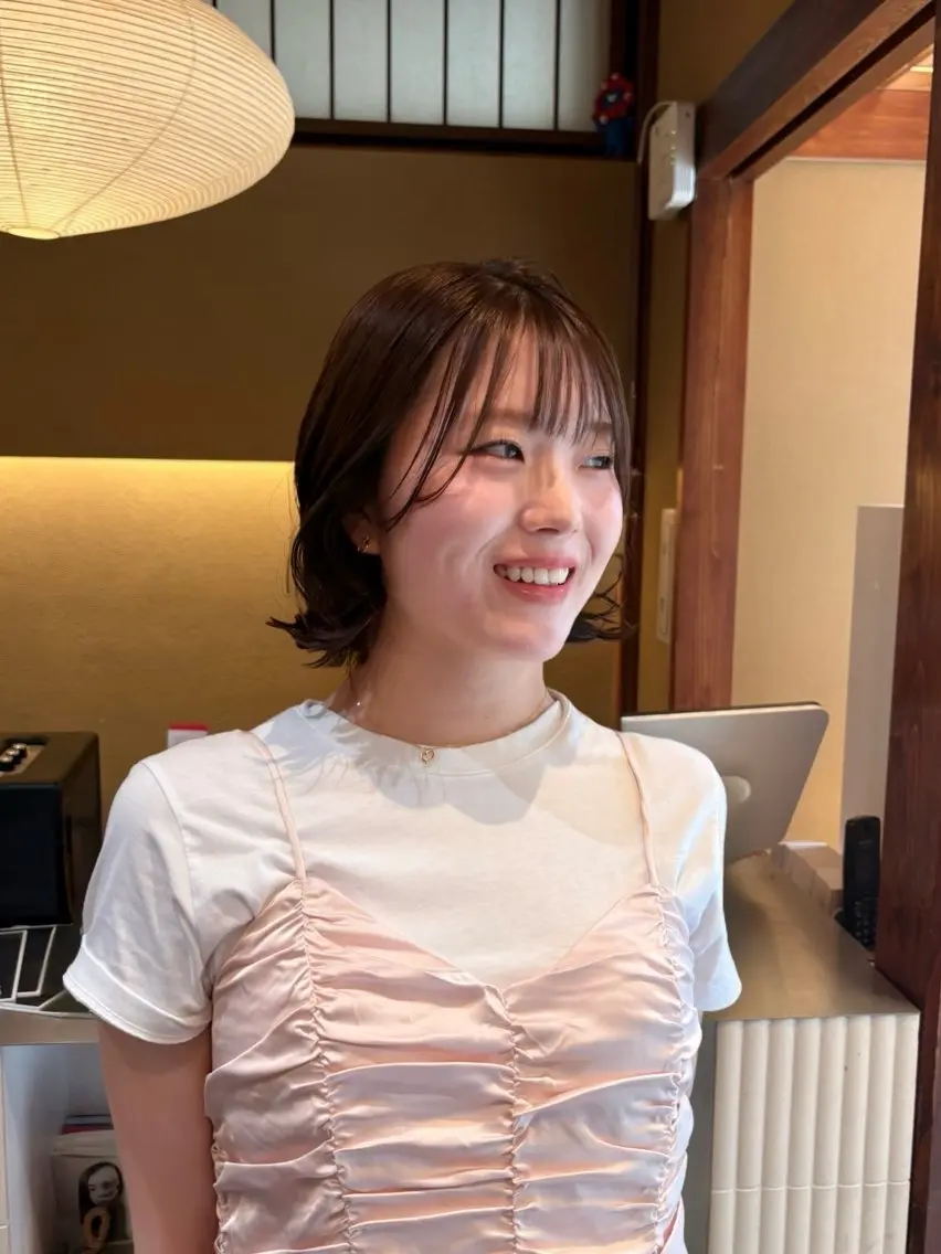 ショート カラー 透明感カラー カット ヘアカラー トリートメント saho ⟡.·のヘアスタイル