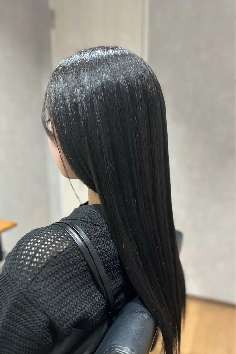 💚黒染め+超音波トリートメントの写真