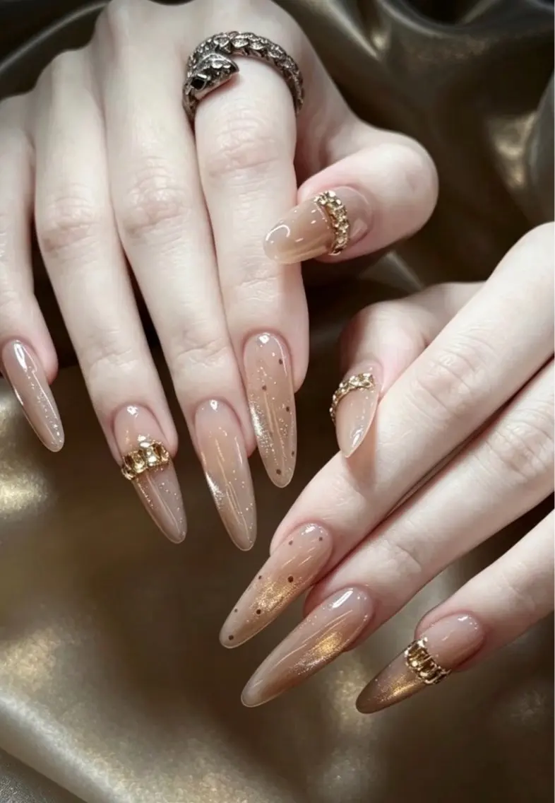 ネイル ガーリー 韓国ネイル ロングネイル 持ち込み ワンホンネイル ハンドネイル HARI NAILのネイルデザイン