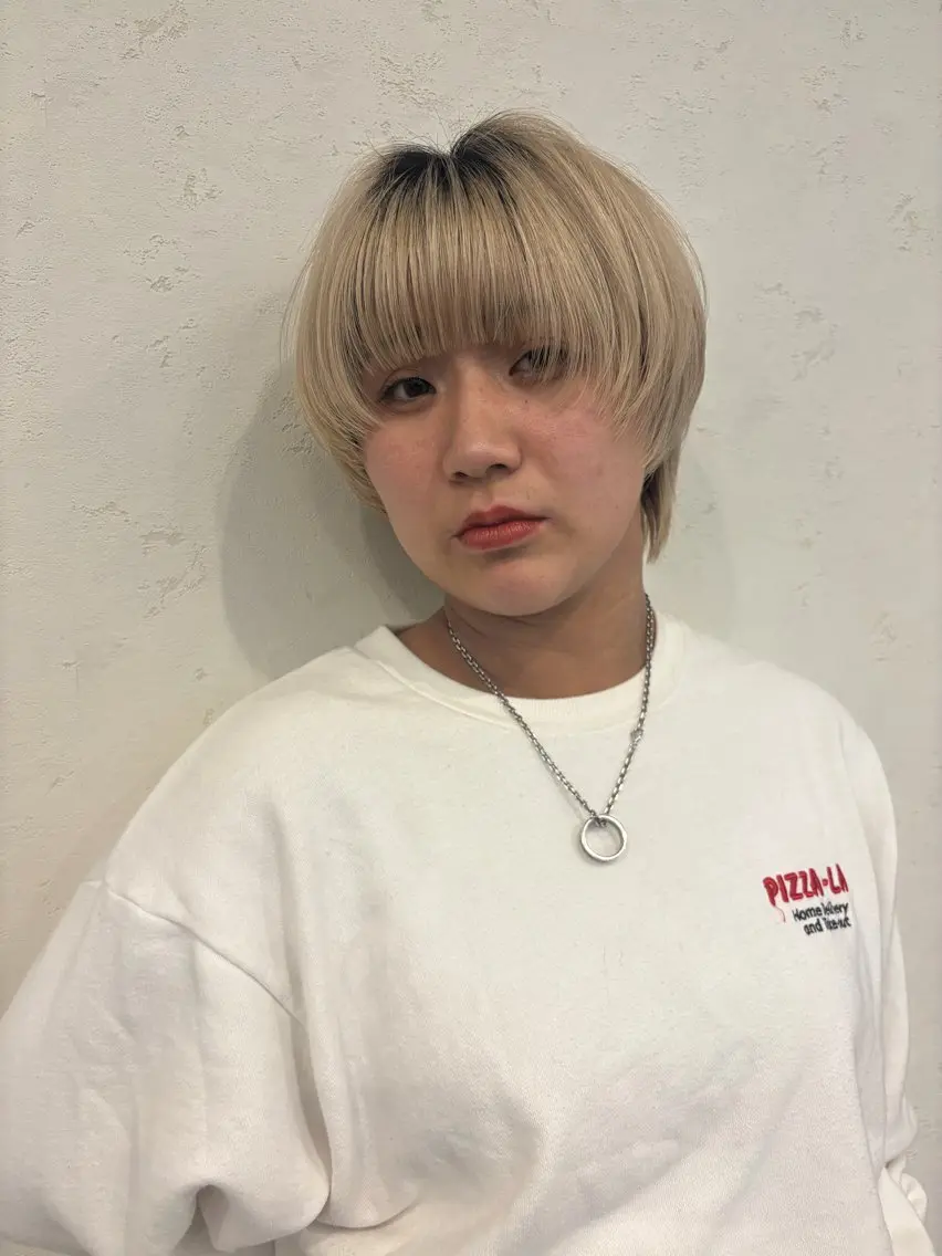 ショート カット トリートメント 大人韓国レイヤー🫧 暖色カラー/はるのヘアスタイル