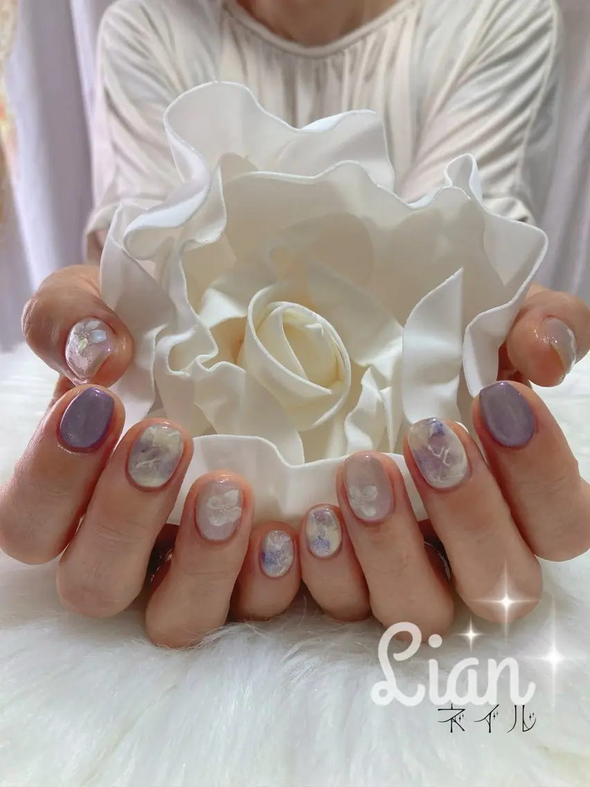 ネイル ニュアンスネイル 夏ネイル Lianネイル 寛子Lianのネイルデザイン