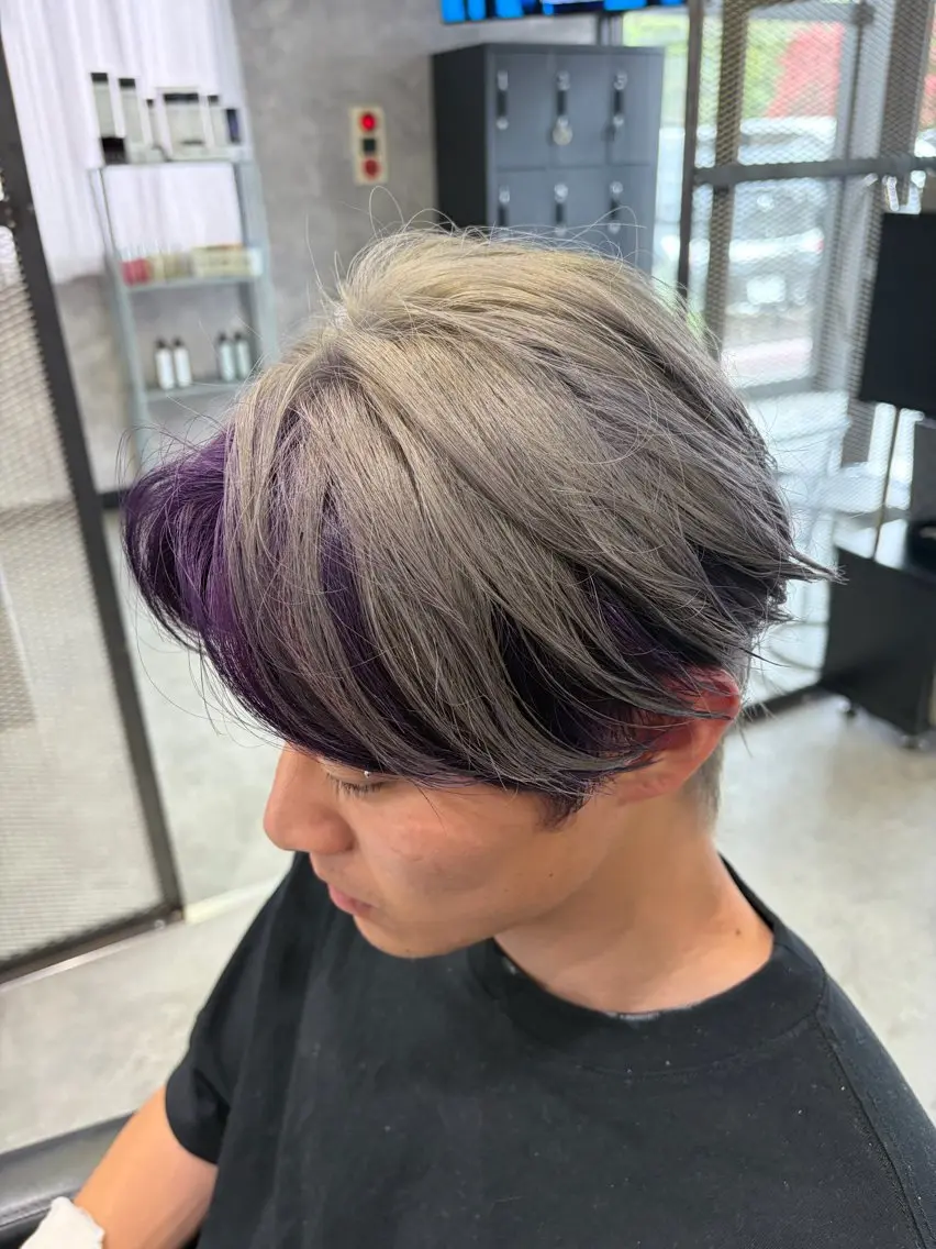 ミディアム カラー メンズ カット ヘアカラー 平畑 直将 《メンズ・パーマ》のヘアスタイル