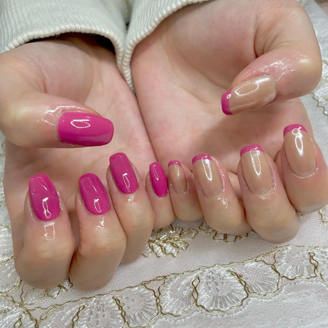 ネイル アートネイル オーロラネイル 成人式 ジェルネイル 卒業式 J terrace Nailのネイルデザイン