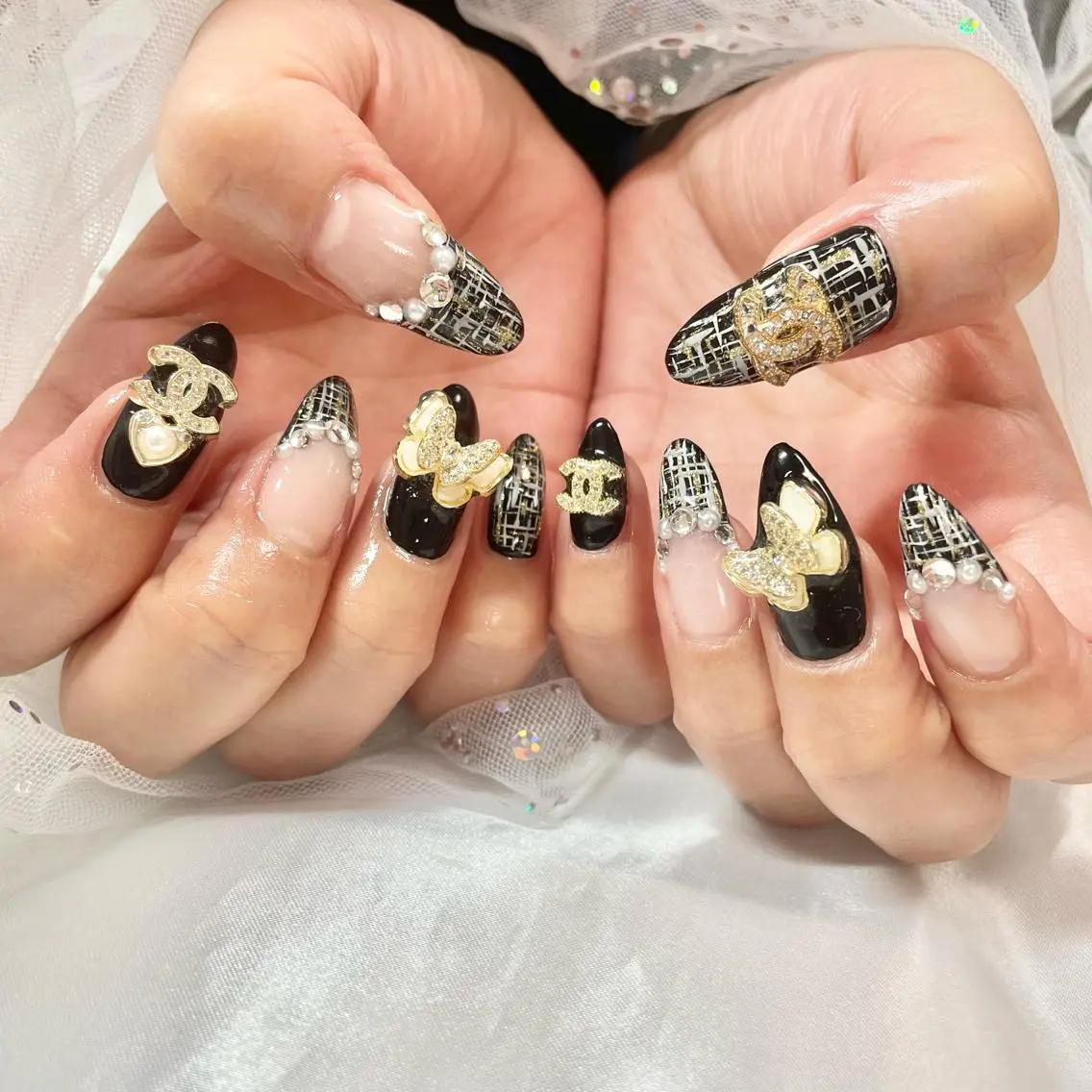 ネイル ツイードネイル ハンドネイル 🎀AYAKO 🎀中韓ネイルのネイルデザイン