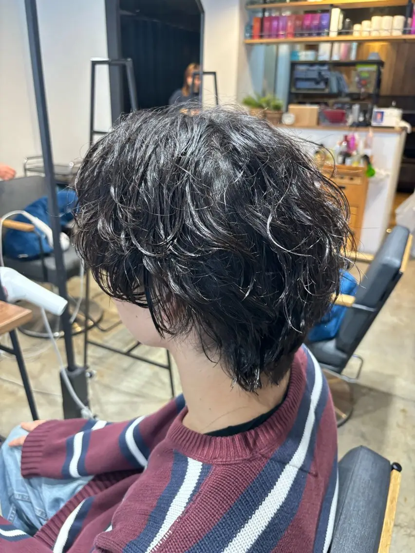 ミディアム パーマ メンズ みつけ／メンズカット メンズパーマのヘアスタイル