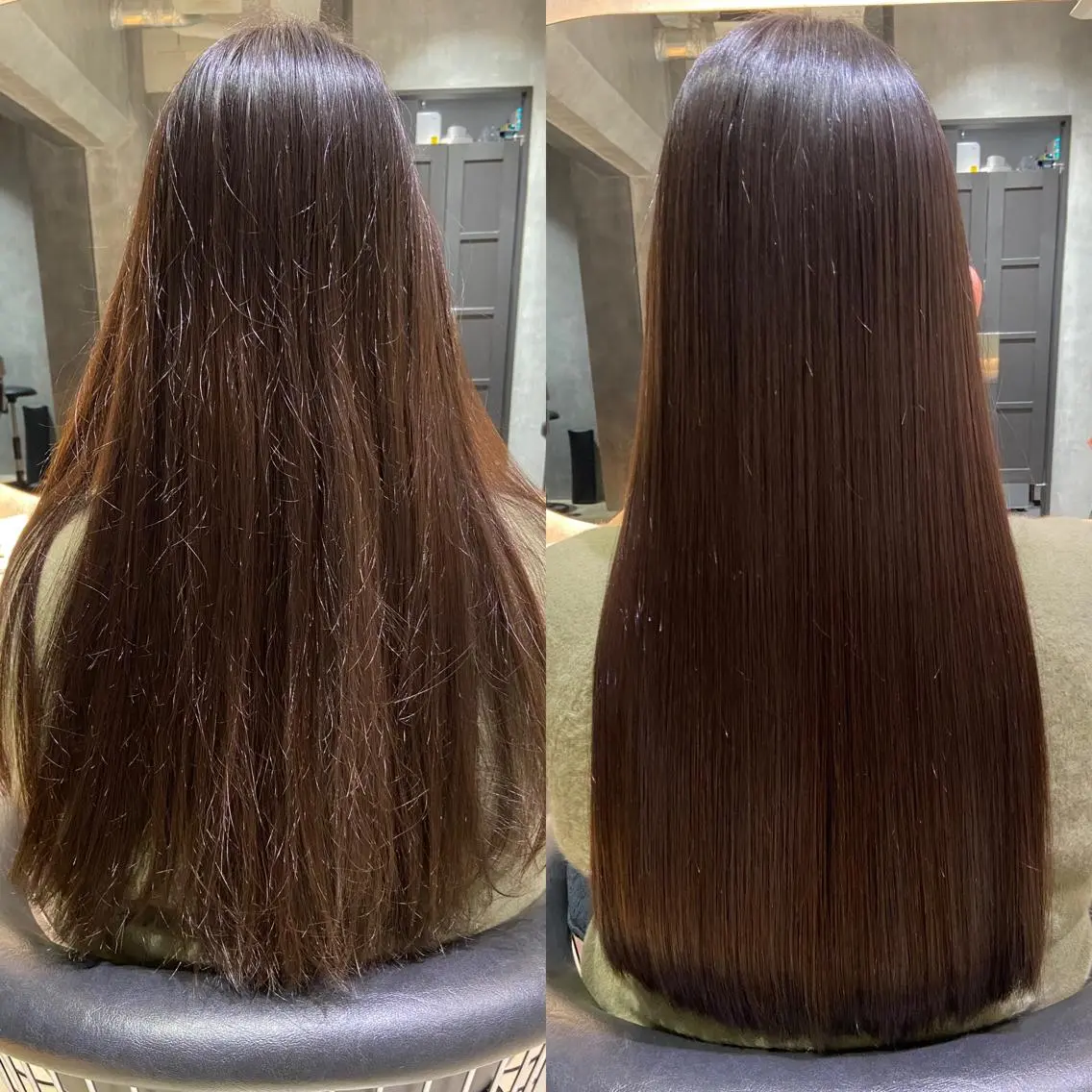 ロング トリートメント 酸熱トリートメント カット 縮毛矯正 トリートメント ツバサ 髪質改善のヘアスタイル