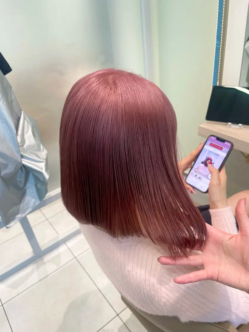カット＋ケアブリーチカラー＋トリートメント🫧の写真