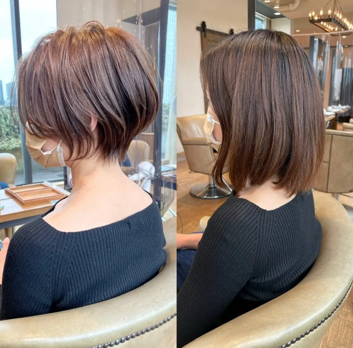 ショート ショートボブ ボブ くびれヘア レイヤーカット ショートヘア ショート特化 /天神大名/ハルナのヘアスタイル