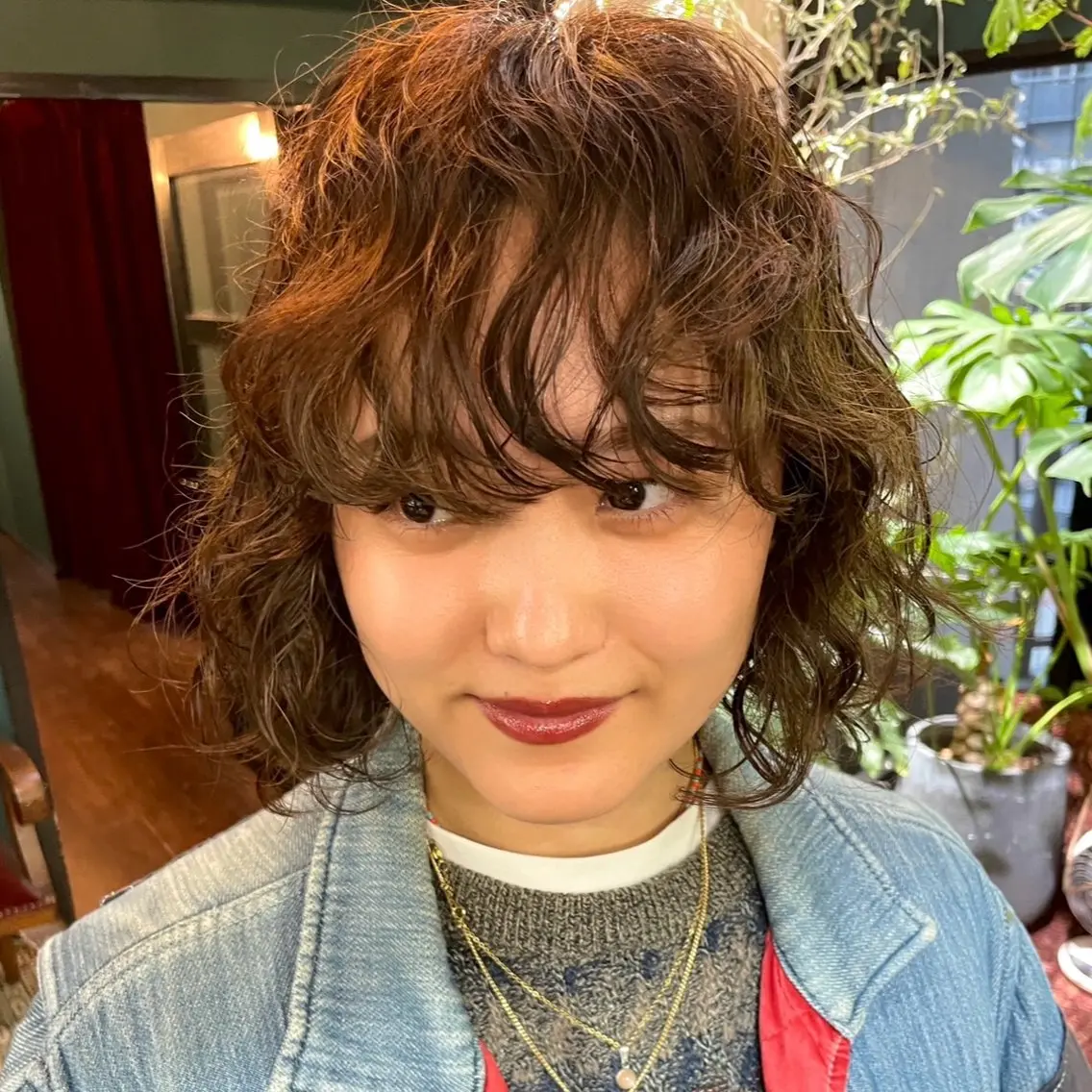 ミディアム ミディアムパーマ カット パーマ トリートメント vivre libreのヘアスタイル