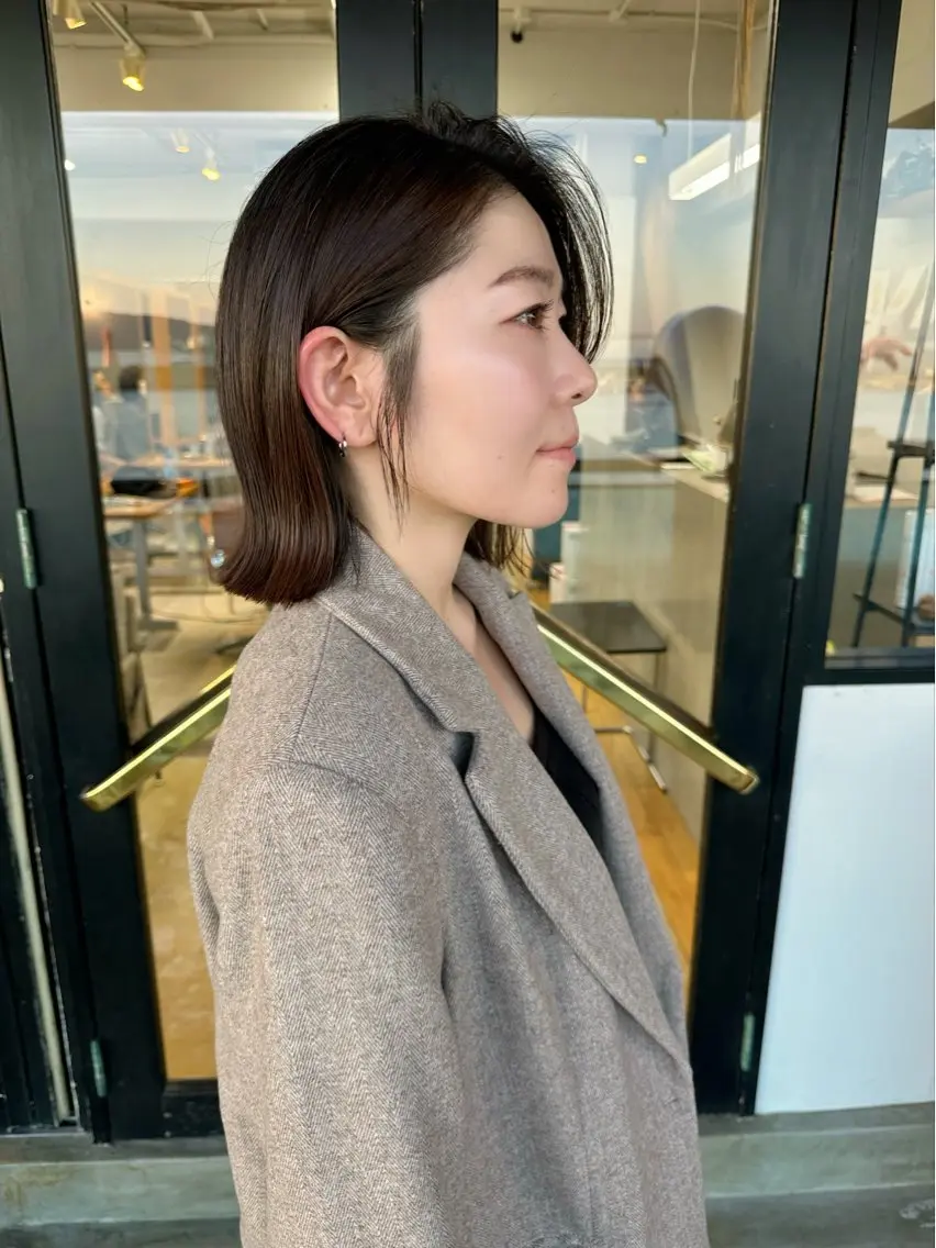 ミディアム カット 藤本 静香のヘアスタイル