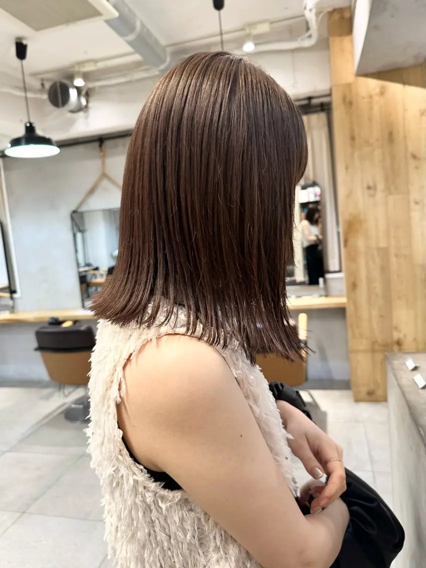ケアカラー＋Aujuaクイックトリートメント（超音波アイロン使用✨）の写真