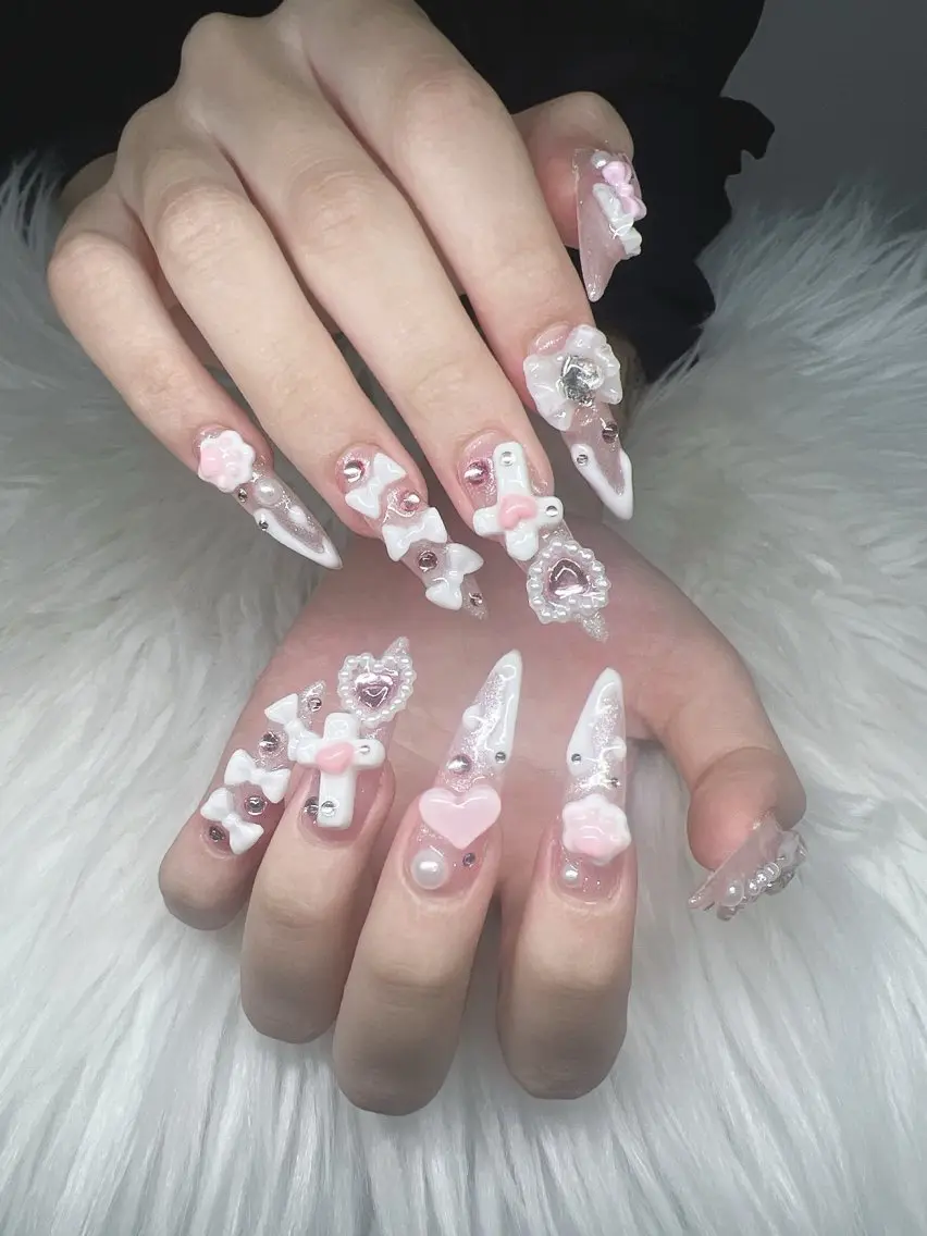 ネイル ハンドネイル Lee Nails チップ長さだし専門店のネイルデザイン