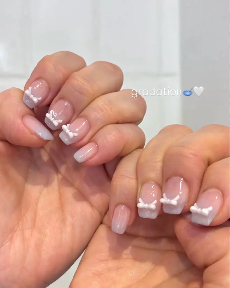 ネイル リボン ハンドネイル Ballie/ Mizukiのネイルデザイン