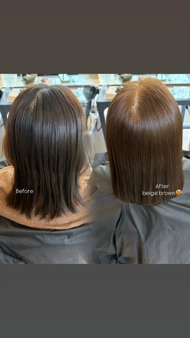 ミディアム ヘアカラー 牧野 未来のヘアスタイル