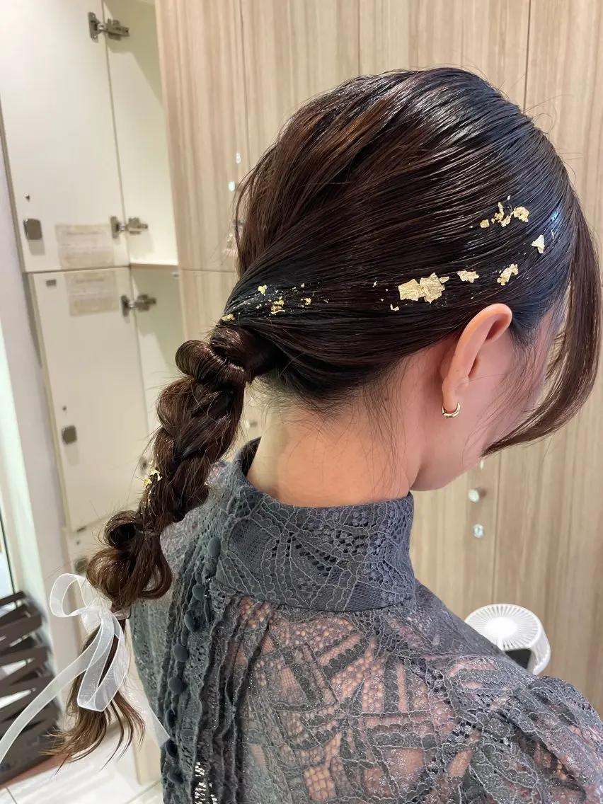 ミディアム ヘアアレンジ ヘアセット 韓国ヘアメイク🎀/ 縮毛矯正✨山本媛香のヘアスタイル