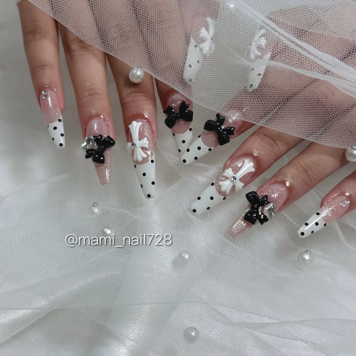 ネイル ロングネイル ハンドネイル Séju nailのネイルデザイン
