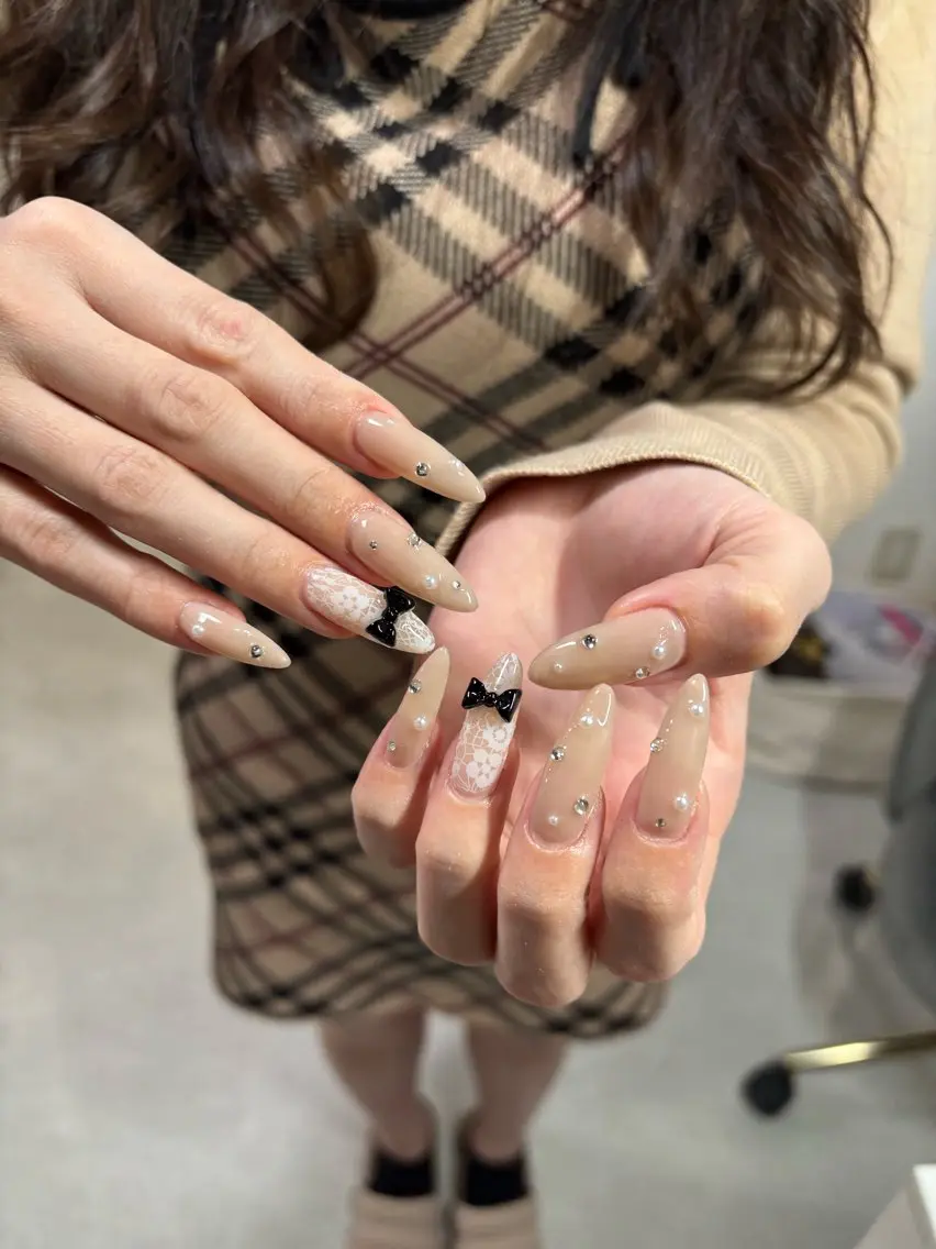 ネイル yuki❄️堺筋本町 韓国ワンホンのネイルデザイン