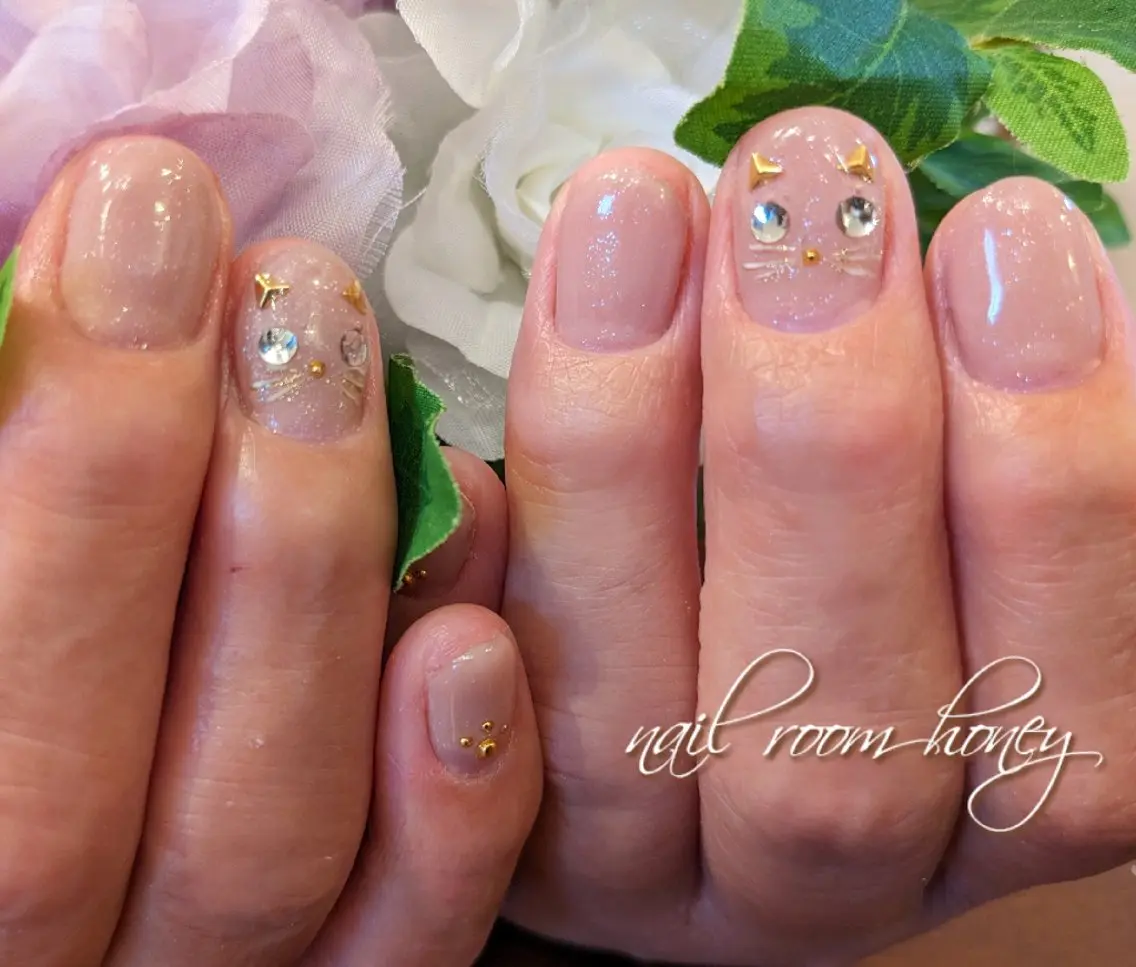 ネイル アートネイル シンプルネイル nail room  honeyのネイルデザイン
