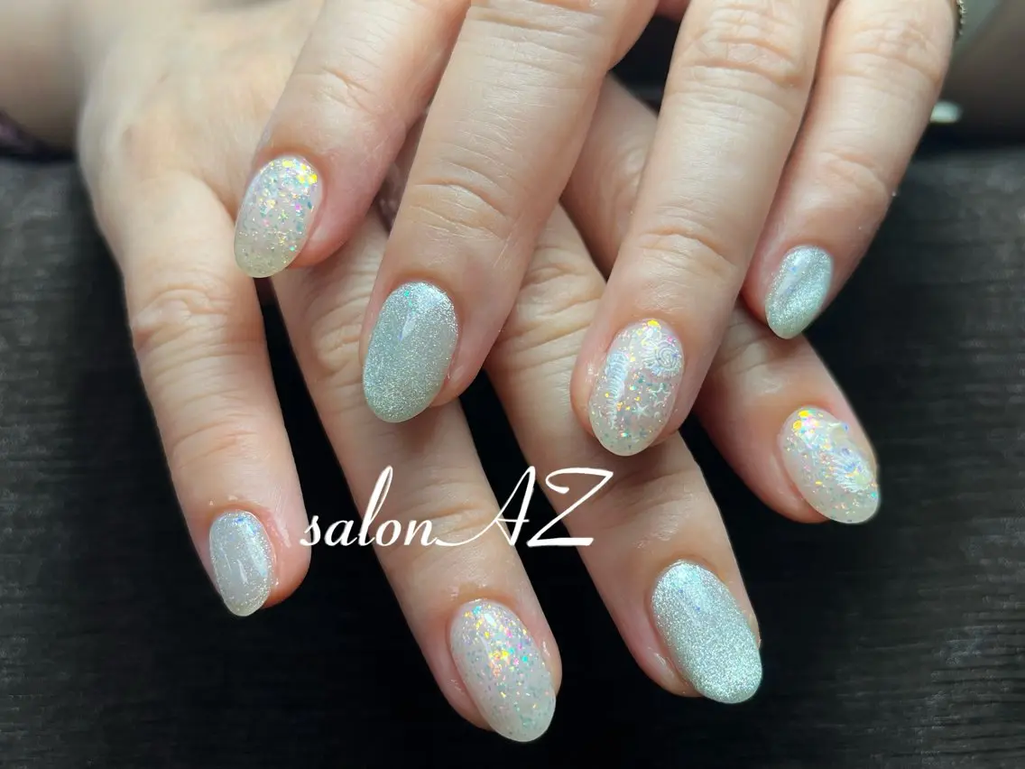 ネイル アートネイル 長さ出し フットネイル フレンチネイル ジェルネイル ハンドネイル salon AZのネイルデザイン