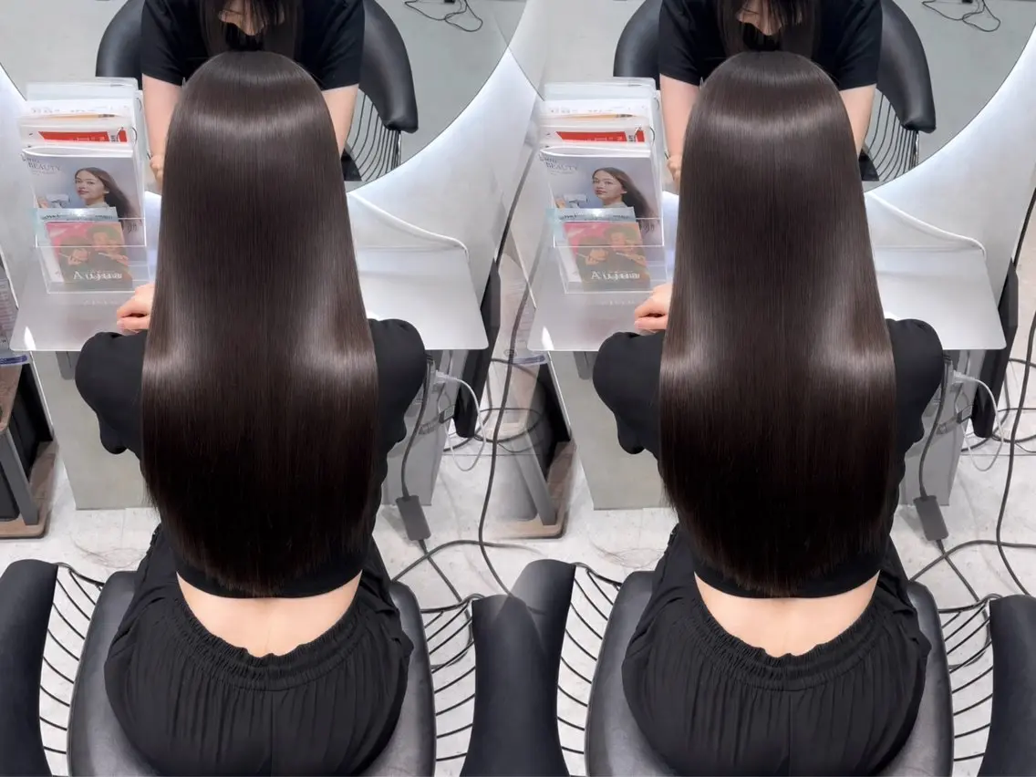ロング カット トリートメント ワンホンヘア🇨🇳 髪質改善/itaruのヘアスタイル