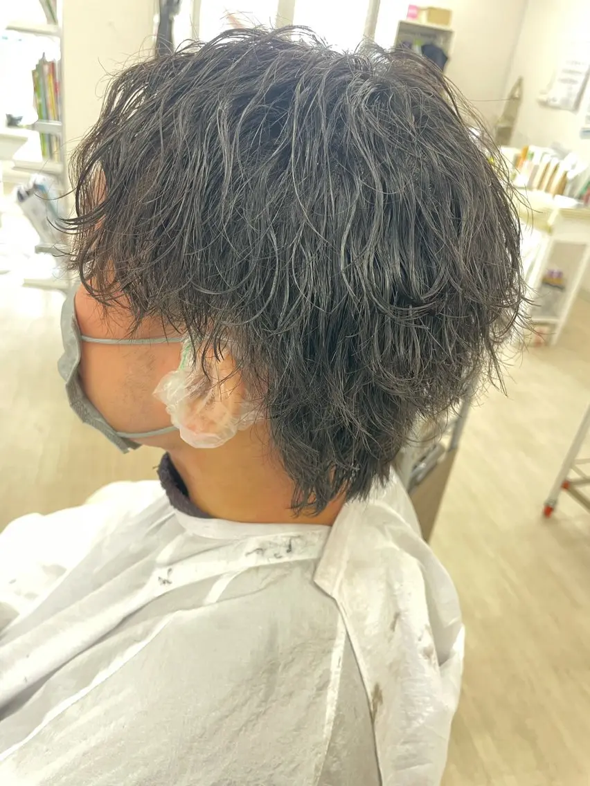 ミディアム ウルフカット 笠島 雄大のヘアスタイル