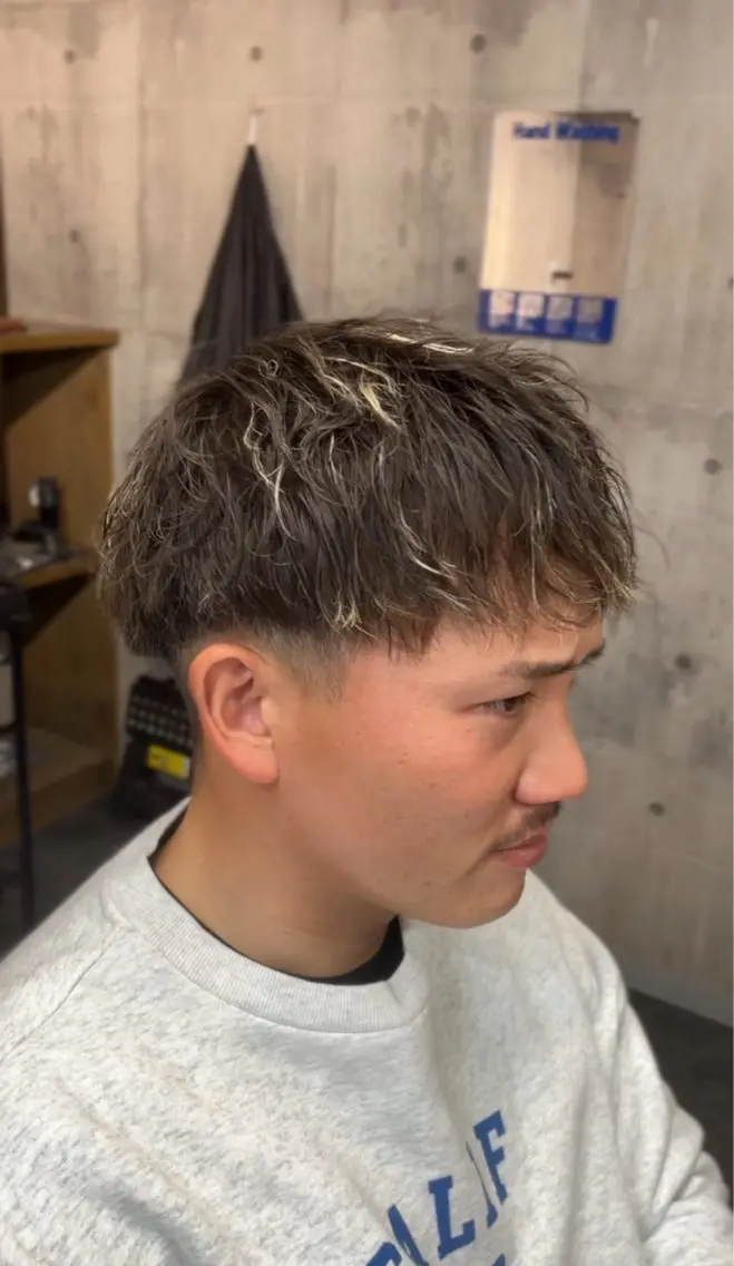 ショート パーマ メンズ ヘアーサロンSAKO 佐伯准哉のヘアスタイル