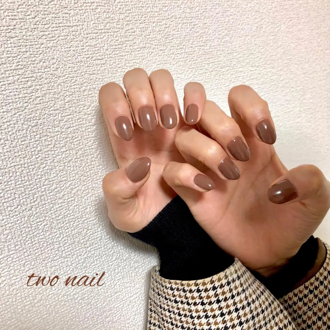 ネイル アートネイル ブラウン フットネイル ハート ニュアンスネイル ハンドネイル two nailのネイルデザイン