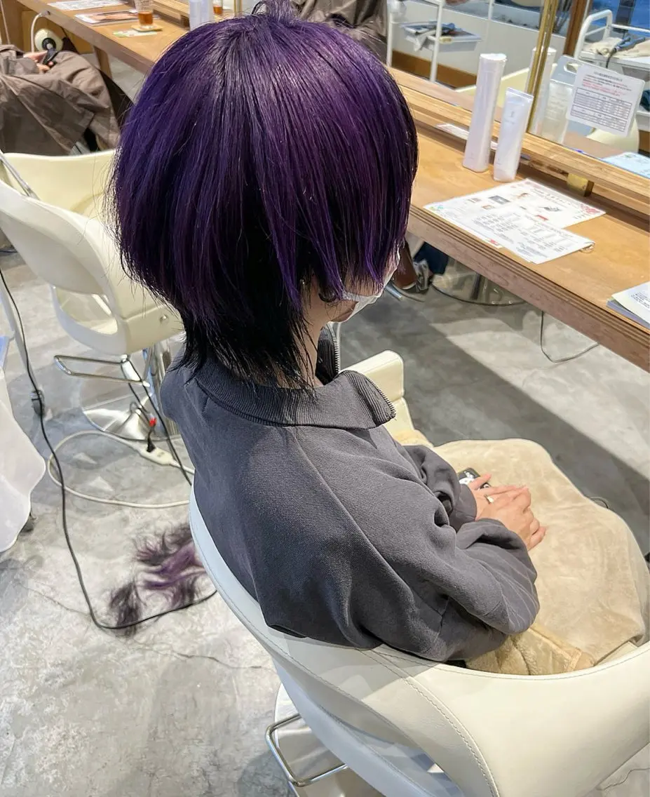 ショート カラー ショートヘア ウルフカット カット ヘアカラー WATANABE MISAKIのヘアスタイル