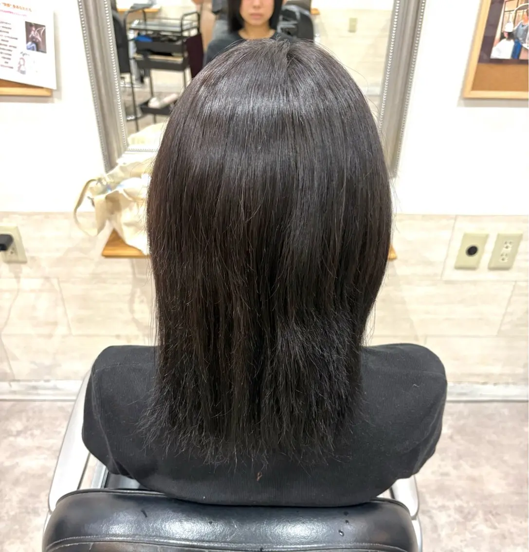 ミディアム ヘアカラー 堀川 希歩のヘアスタイル