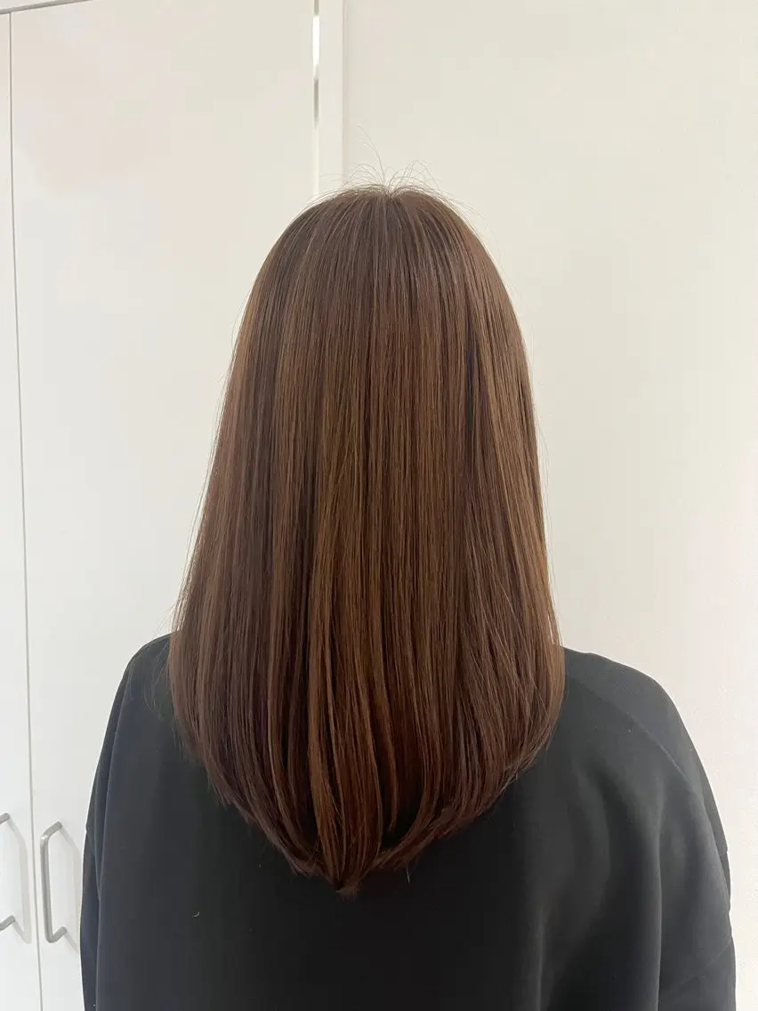 ミディアム カット ヘアカラー トリートメント 大宮レイヤーカット× 透明感カラー　rioのヘアスタイル