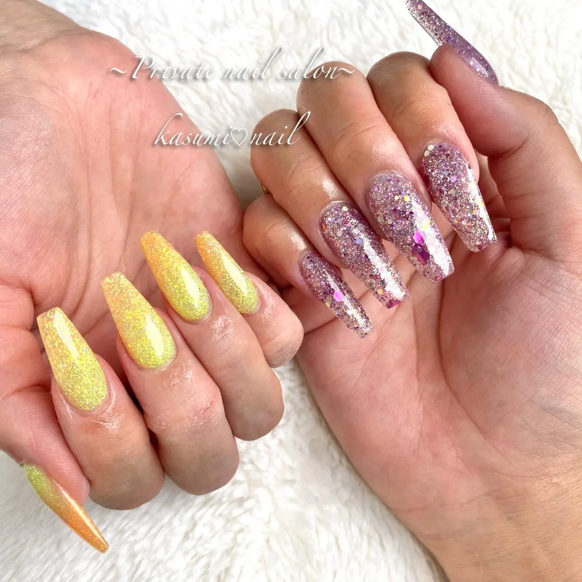 ネイル アートネイル ラメ(グリッター) マグネットネイル ミラーネイル 持ち込み KASUMI♡ Nailのネイルデザイン