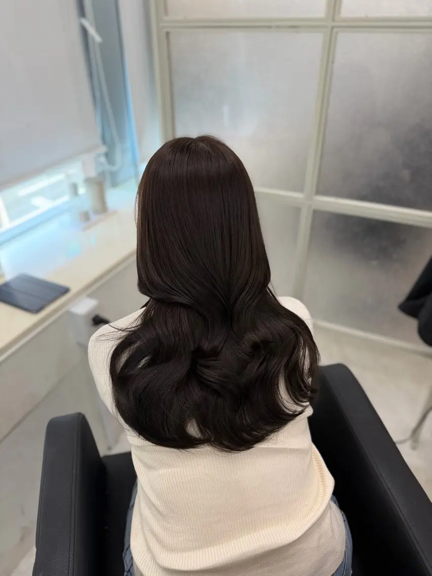ロング カラー 透明感カラー グレージュ カット ヘアカラー トリートメント 韓国ヘア/髪質改善 /natsuki🧸のヘアスタイル
