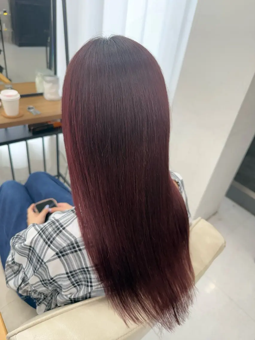 ロング カラー ヘアカラー 上原 帆央のヘアスタイル