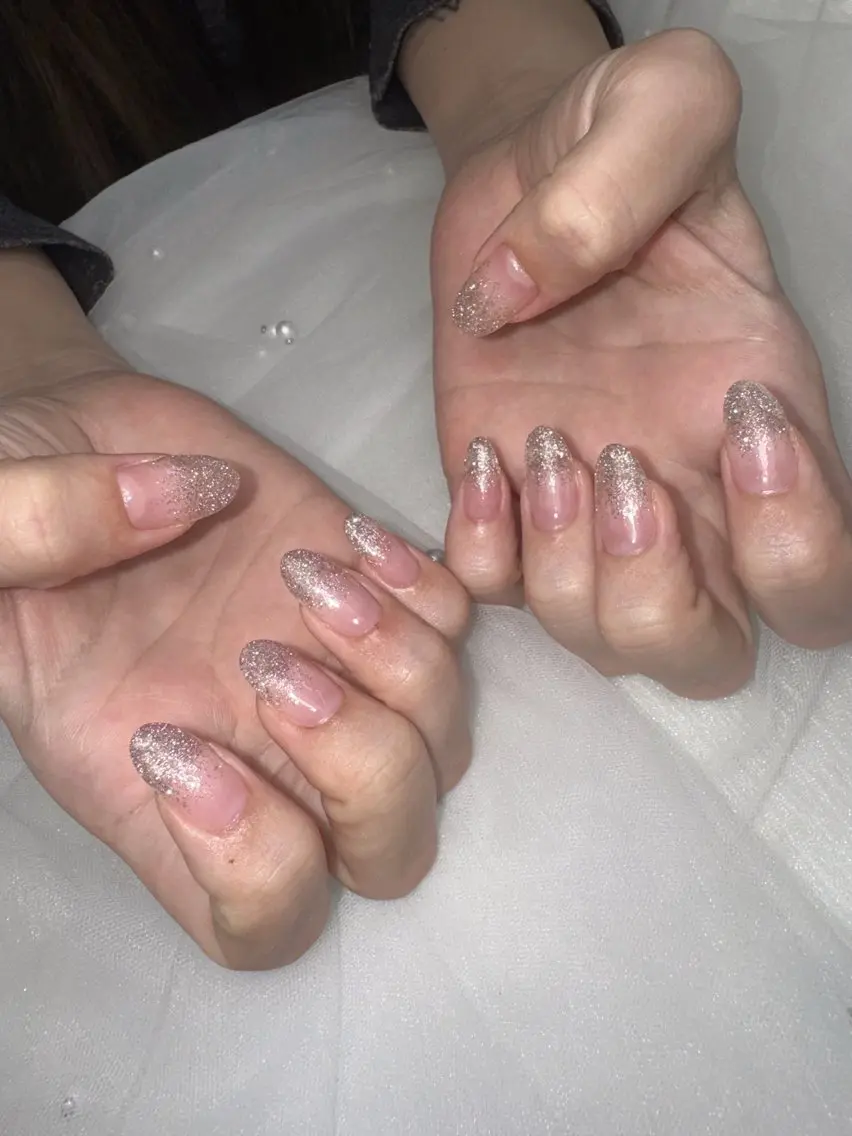 ネイル フラッシュネイル ラメ(グリッター) ラメグラデーション elua' nailのネイルデザイン