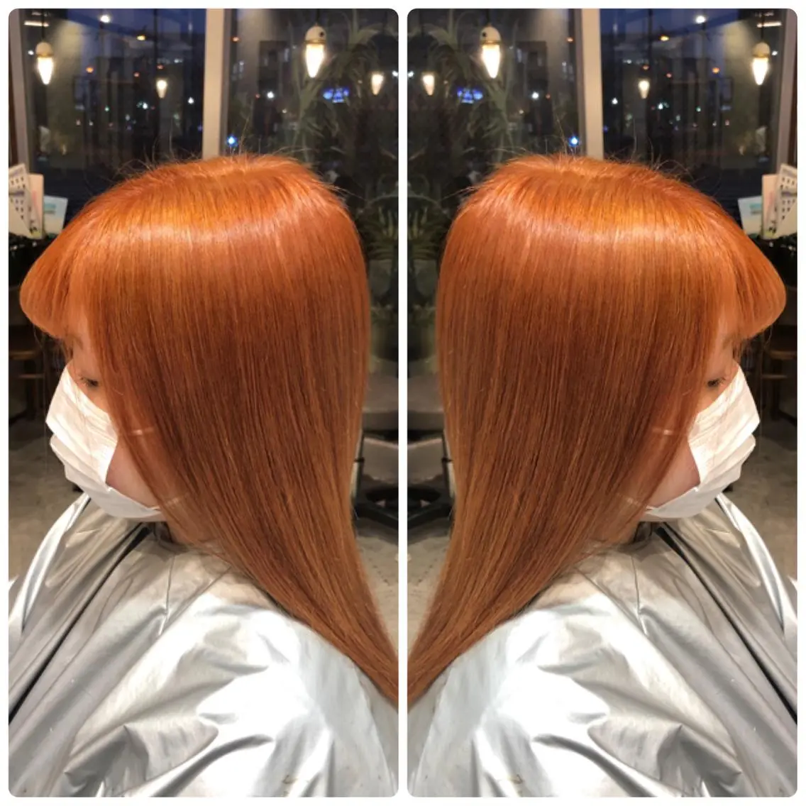 セミロング カラー ハイトーンカラー オレンジ ヘアカラー トリートメント 小山内 龍一郎 店長のヘアスタイル