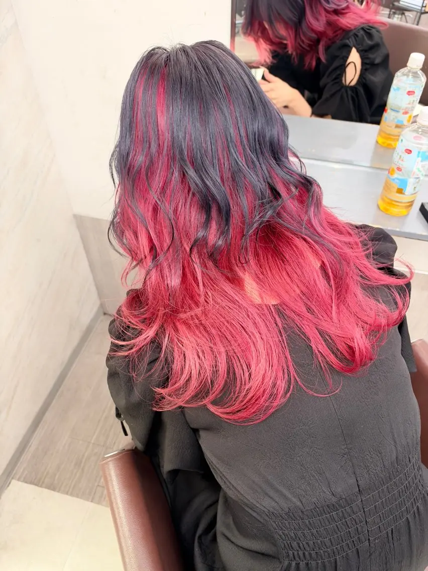 セミロング カラー ヘアカラー トリートメント ブリーチ/ミルクティ ーベージュ/天神大名のヘアスタイル