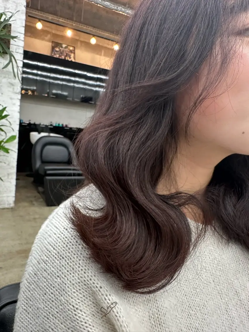 セミロング カラー ブラウンカラー ヘアカラー 🪐LANDS🪐 福垣 海也のヘアスタイル