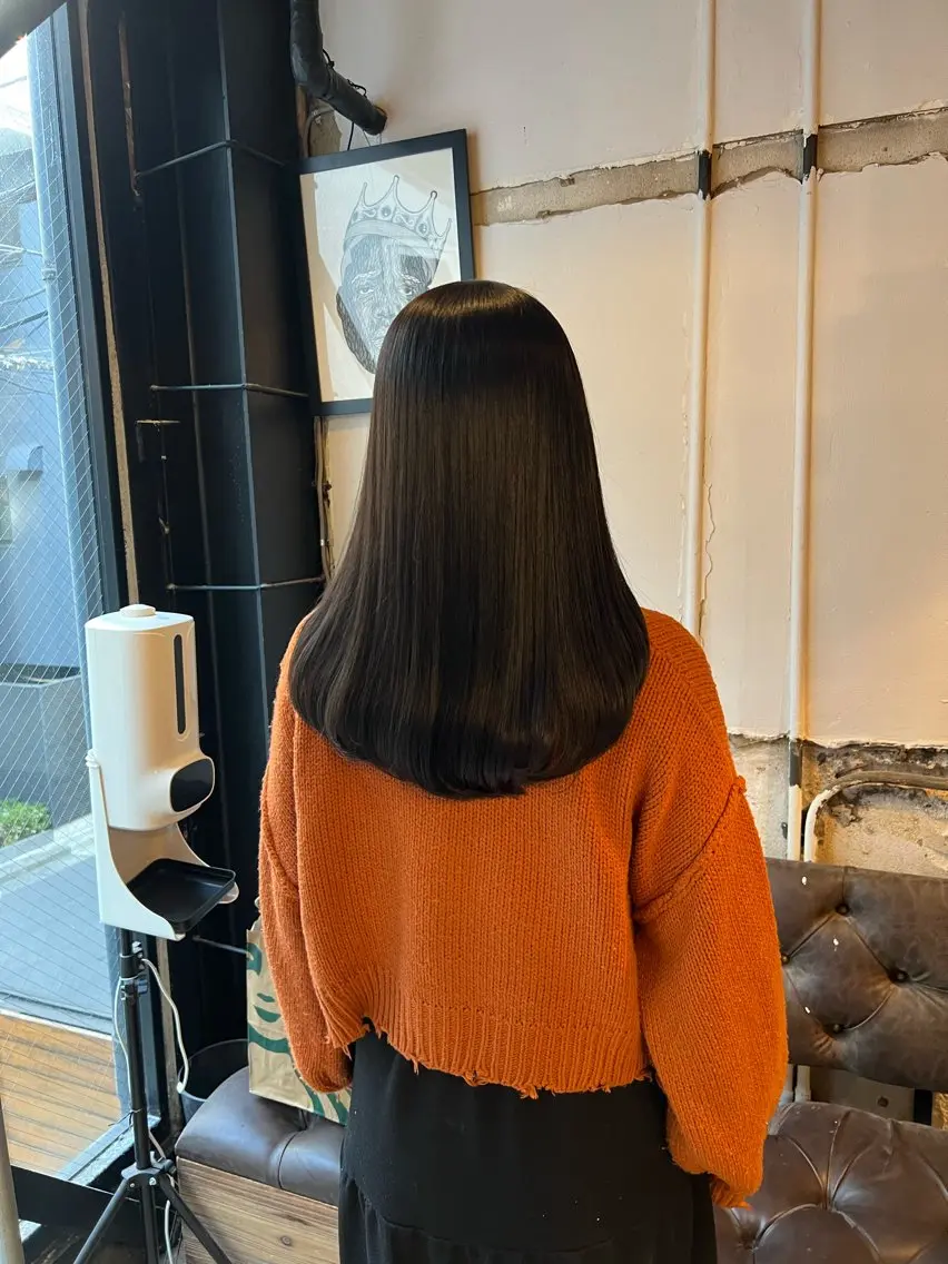 セミロング カラー ブラウンカラー ダークブラウン 【完全マンツー 恵比寿】佐藤 翔のヘアスタイル