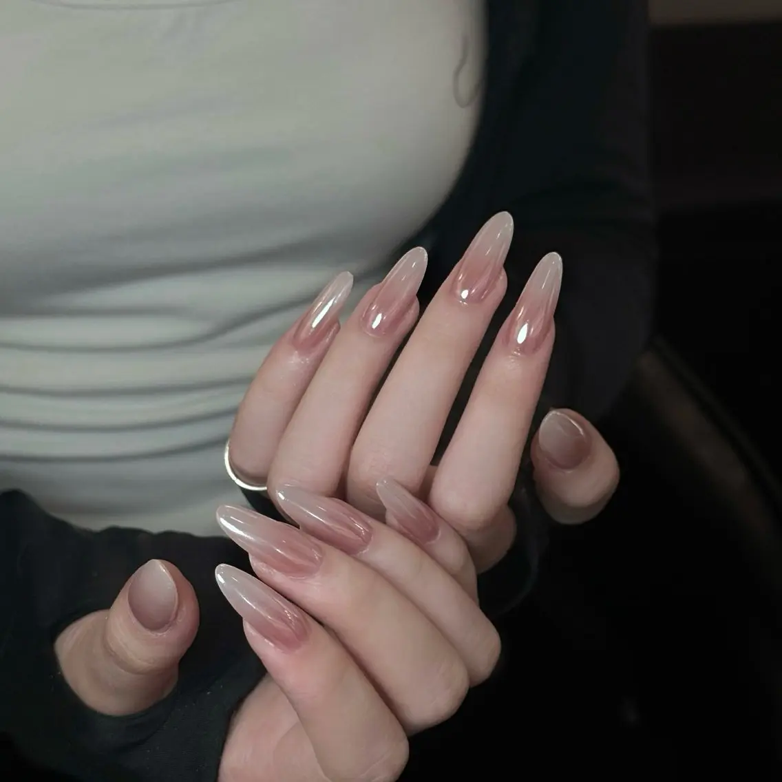 ネイル フットネイル フレンチネイル グラデーション 氷ネイル・うるうるネイル 韓国ネイル ハンドネイル Mixx Nail_ Studioのネイルデザイン