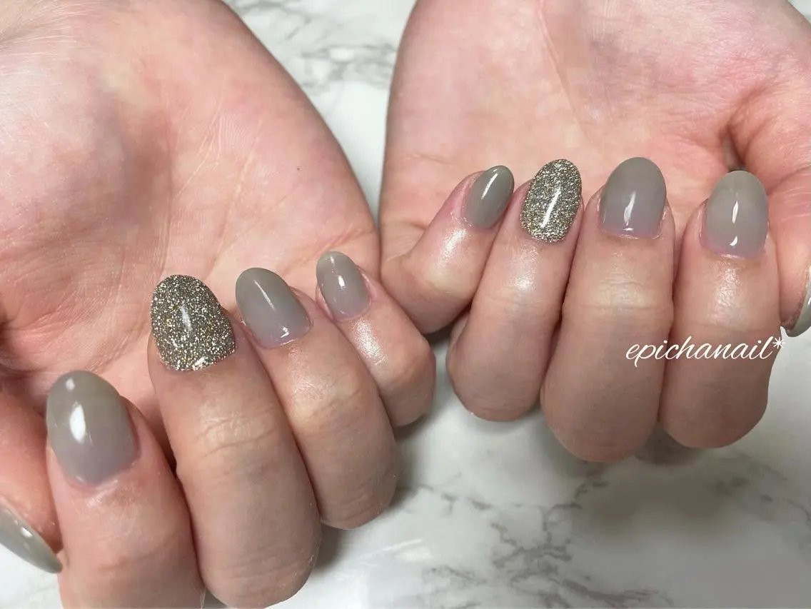 ネイル フラッシュネイル ワンカラーネイル EPICHA NAILのネイルデザイン
