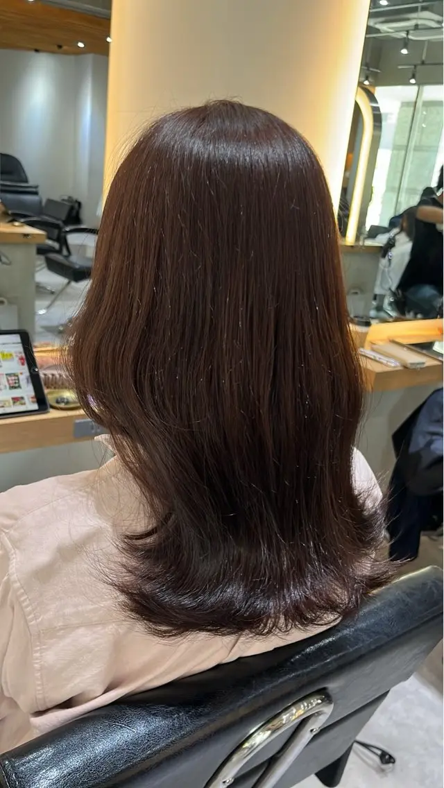 ロング カラー カット ヘアカラー 顔周りカット/ 韓国ヘア/ユイのヘアスタイル