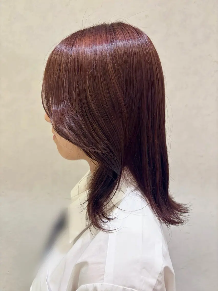 セミロング カラー ヘアカラー 暖色カラー/アレンジ 🌺URUHA🌺のヘアスタイル